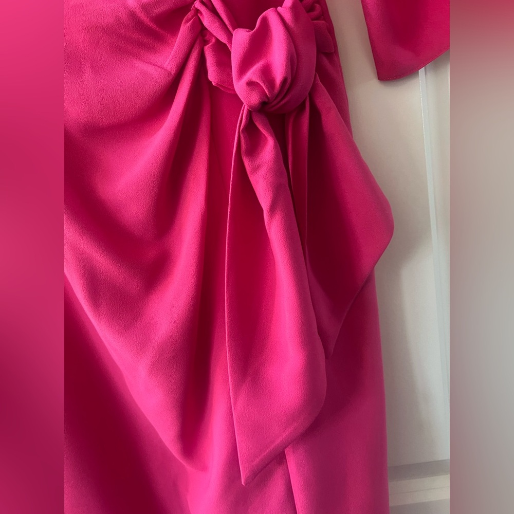 ASOS Pink Ruched Wrap Sheath Dress - Picture 3 of 6